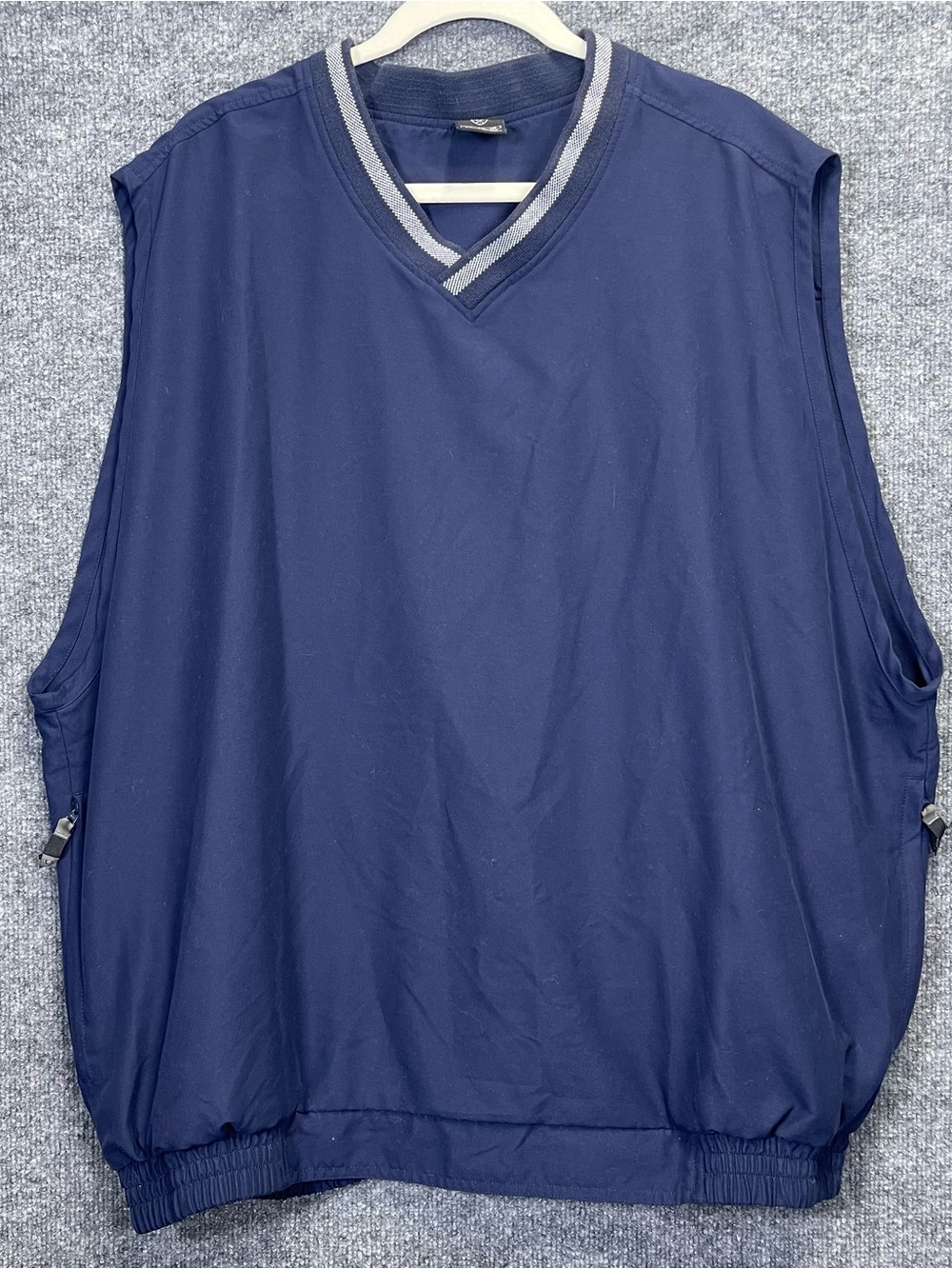 Vintage Nike Golf Mens XXL Navy Blue Pullover Windbreaker Pockets Preppy Vest